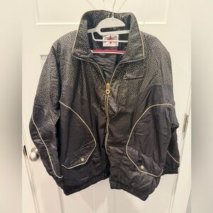 Active Frontier Vintage 90s Black Gold Polka Dot Ski Jacket Oversized Quilted